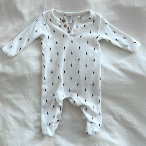 Nordstrom Baby Cotton Henley Footie, Newborn